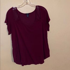 Burgundy shirt